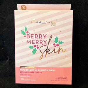 The Creme Shop Berry Merry Facial Mask-Box of 5 Masks NIB
